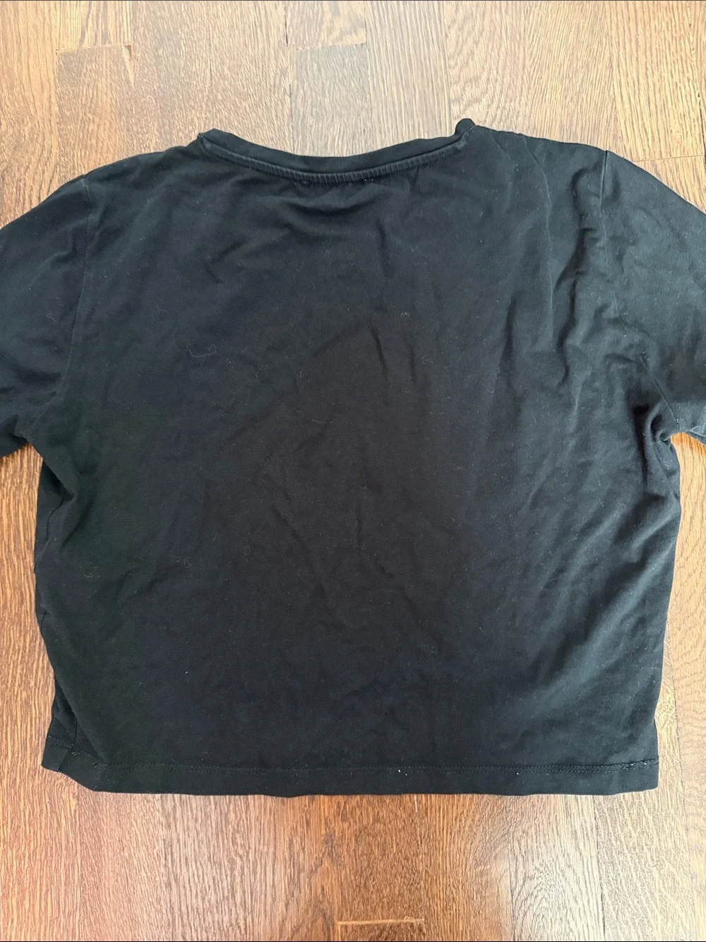 black cropped zara shirt
